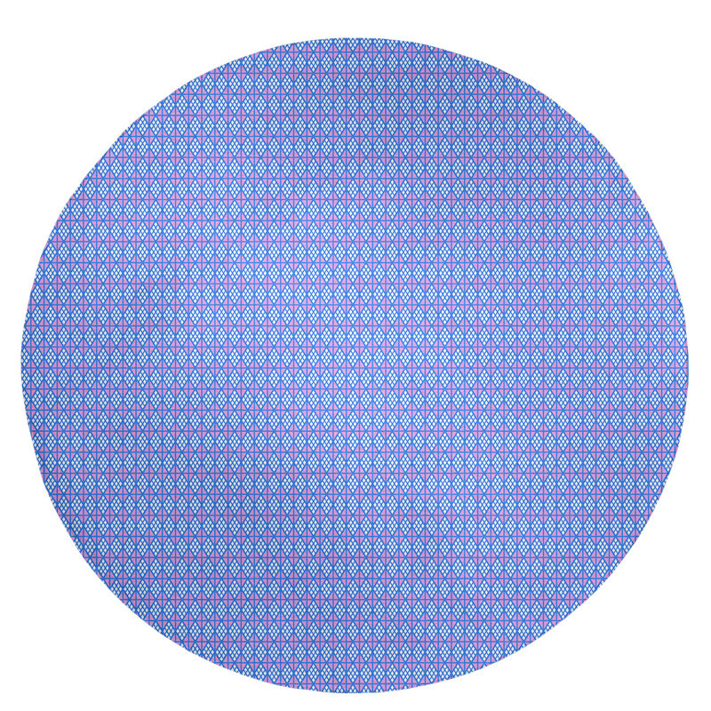 Chenille Geometric Indoor Rug, Round 5'