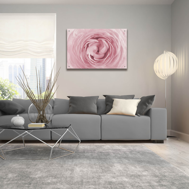«Rose» par Photoinc Studio, art mural en verre acrylique, 36 po x 24 po, H 24 po x l 36 po x P 0,2 po