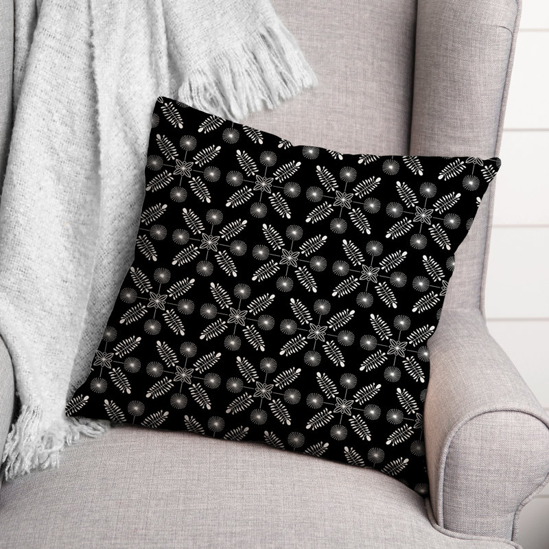 Coussin extérieur Meadow, H 18 po x l 18 po, Noir
