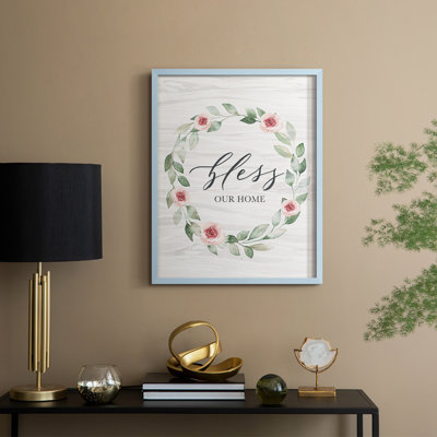 Bless Our Home Framed Print - Solid Wood