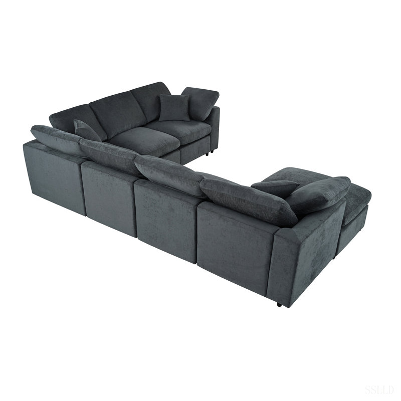 Canapé modulaire rembourré Avrilynn, Gris
