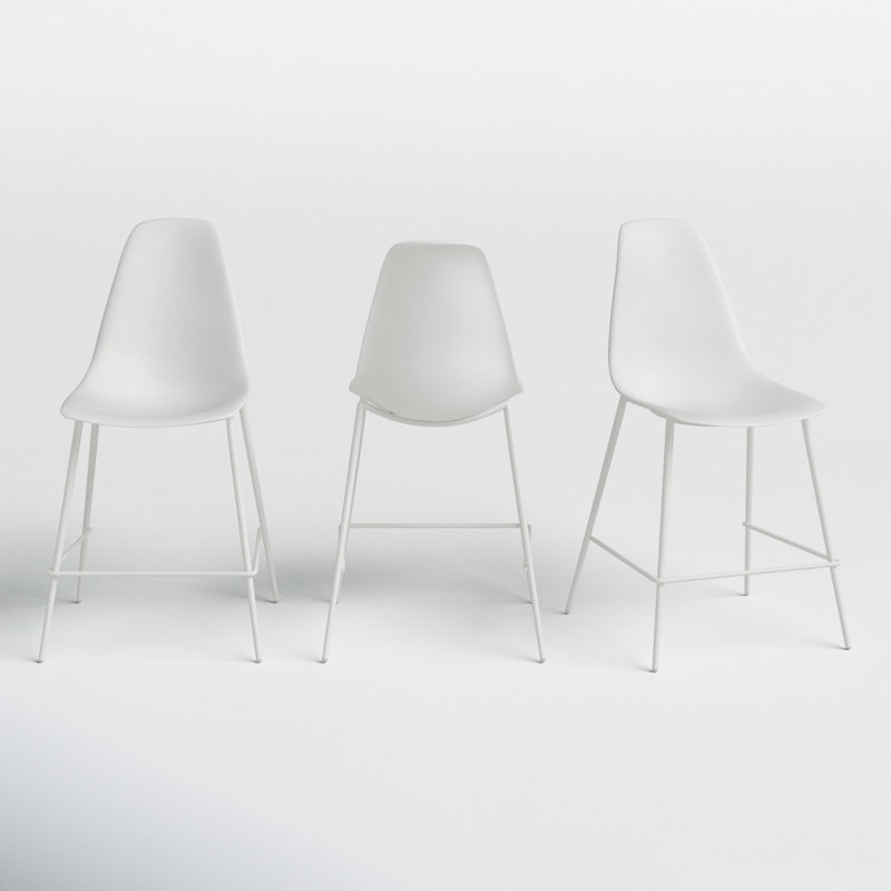 Tabouret de comptoir Isla, Blanc