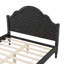 Grand lit plateforme en bois avec tête de lit et pied de lit, noir (heure d’arrivée prévue: 7,7)-539677595-539677596