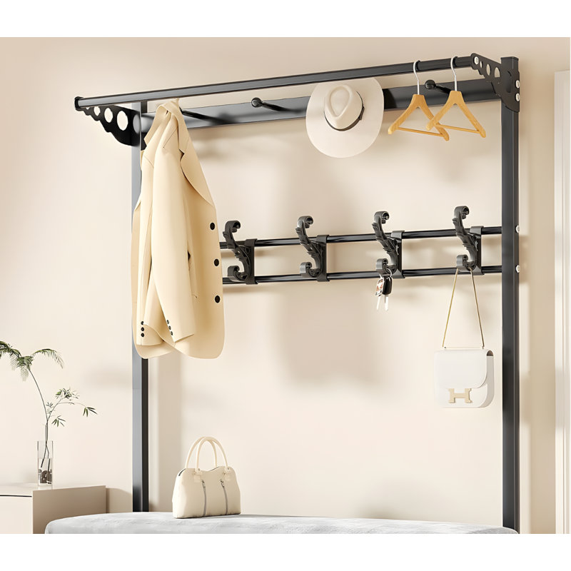 Nordic Entryway Bench With Coat Rack And Shoe Storage, Space-Saving Hallway Organizer For Home