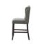 Ensemble de 2 chaises à oreilles à hauteur de comptoir Elvixa - Structure noire antique avec revêtement gris clair