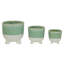 Ensemble de 3 pots de fleurs d'intérieur et d'extérieur verts-298197416