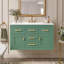 Meuble-lavabo mural de style français avec lavabo en céramique et grand espace de rangement