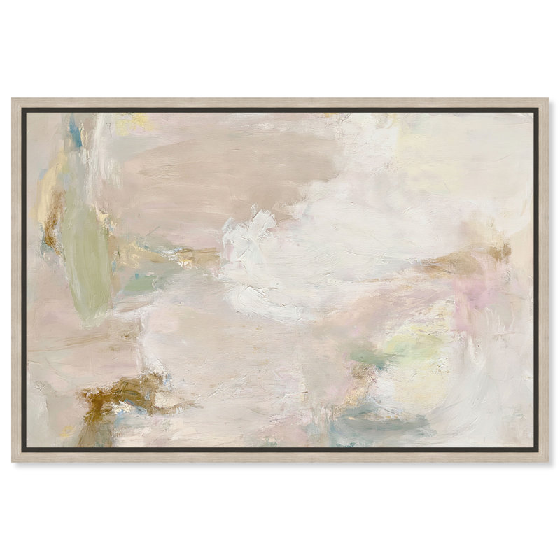 Cotton Cloud II Framed Canvas Print Bedroom Wall Art by Art Remedy, Natural Oak Frame, 54 x 36, 37"H x 55"W
