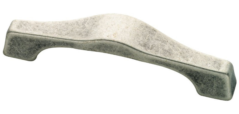 3-3/4" Rustic Curved Pull Old Silver