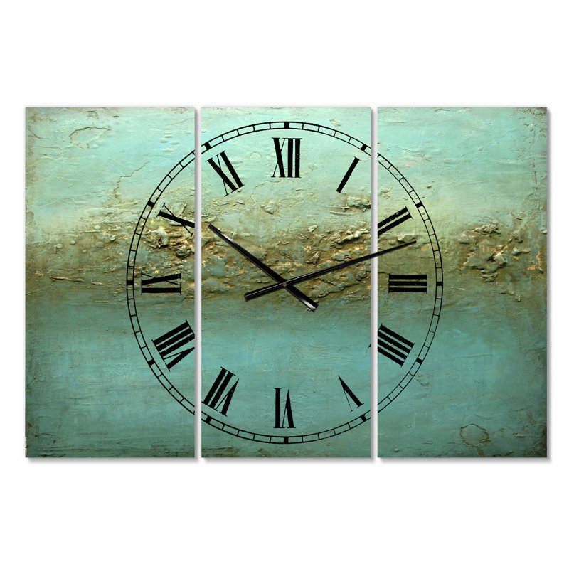 Horloge murale 3 panneaux Rocky Shoals