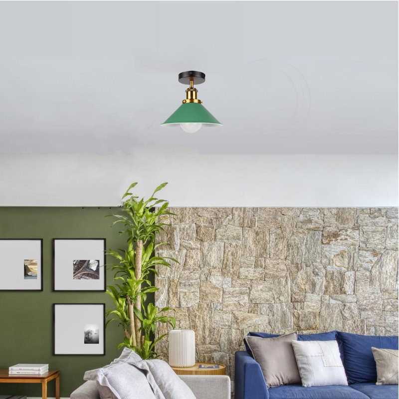 Semi Flush Mount, Green