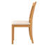 Ensemble de chaises de salle à manger rembourrées Haven avec dossier ovale ajouré et pieds en bois d'hévéa-135411850
