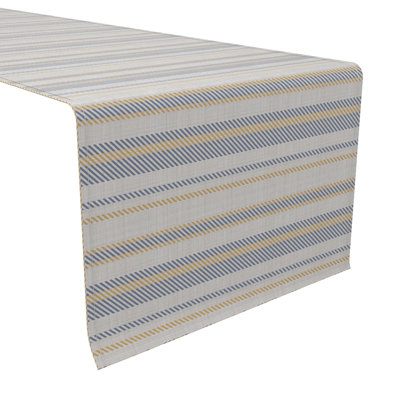 Bukovka Rectangular Striped Cotton Twill Table Runner