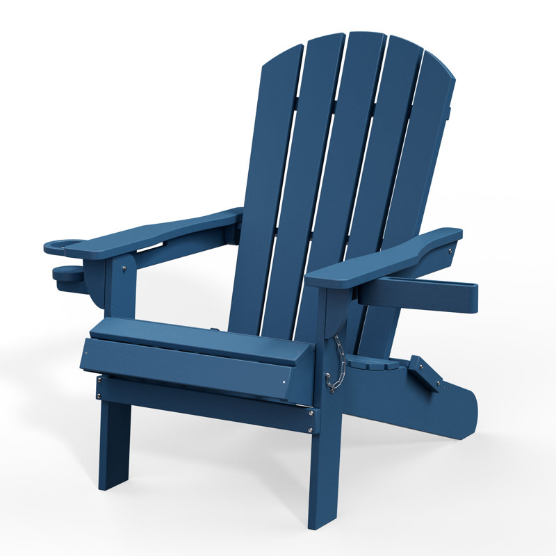  Chaise Adirondack pliante pour l'extérieur, Bleu