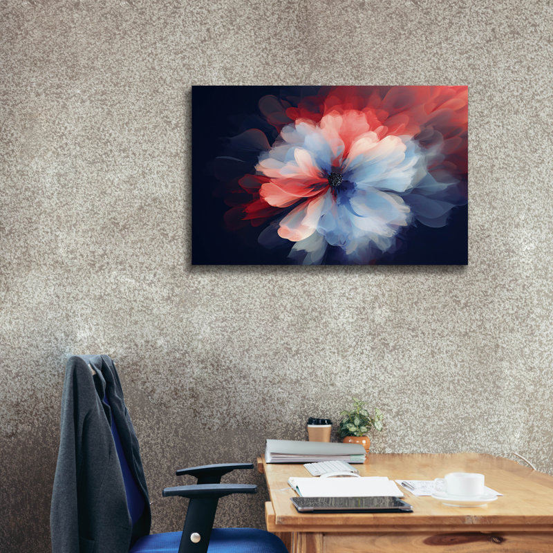 Art mural sur toile Winston Porter, "Fleur psychédélique" par Andreas Magnusson, H 26 po x l 40 po x P 1,5 po