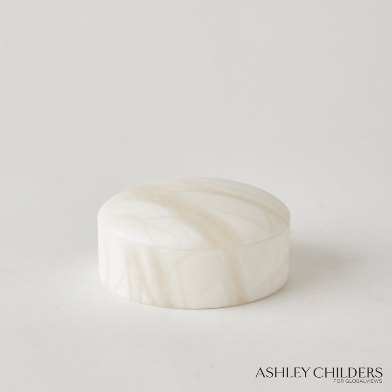 Gala Alabaster Canister-Short, White