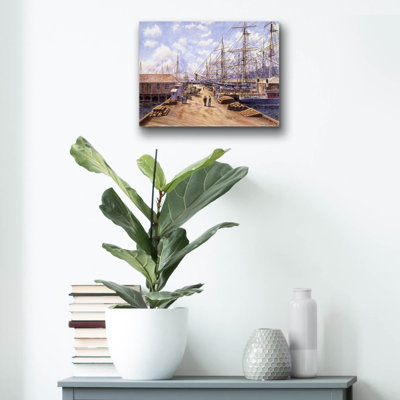 Wellington Wharf, Well. N.2, Ca 1898' by Stanton Manolakas, Acrylic