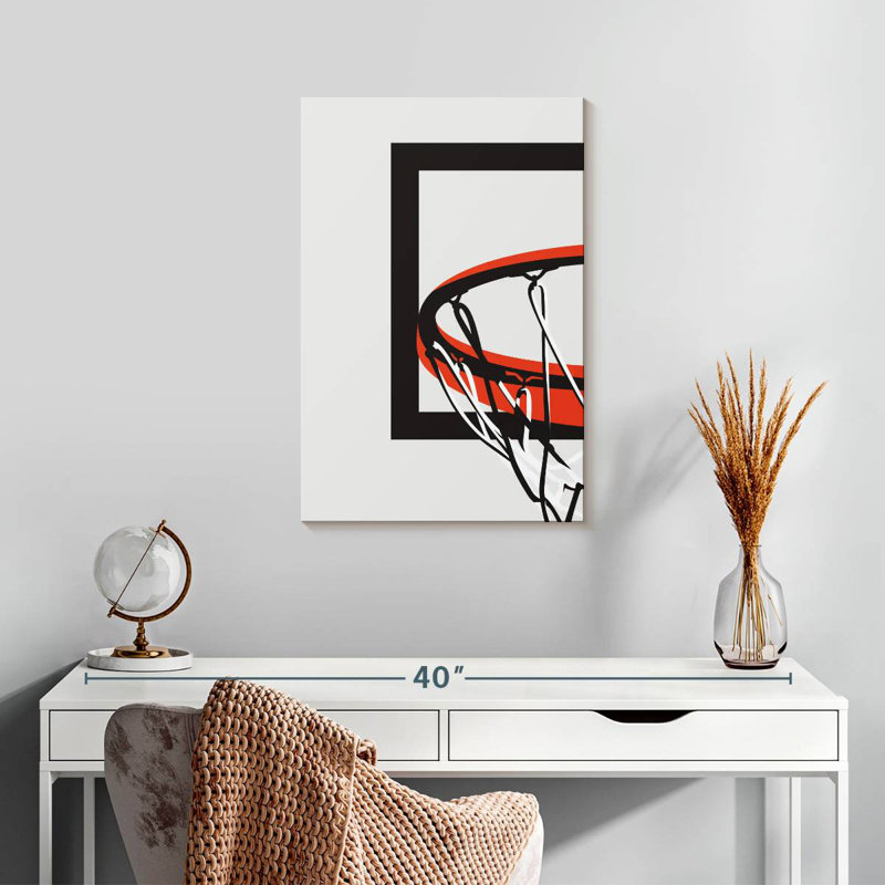 Demi-panier de basketball Sireci, H 24 po x l 16 po