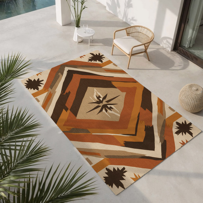 Tapis intérieur et extérieur Sandstone Dreams, Rectangle 1 pi 6 po x 2 pi 6 po
