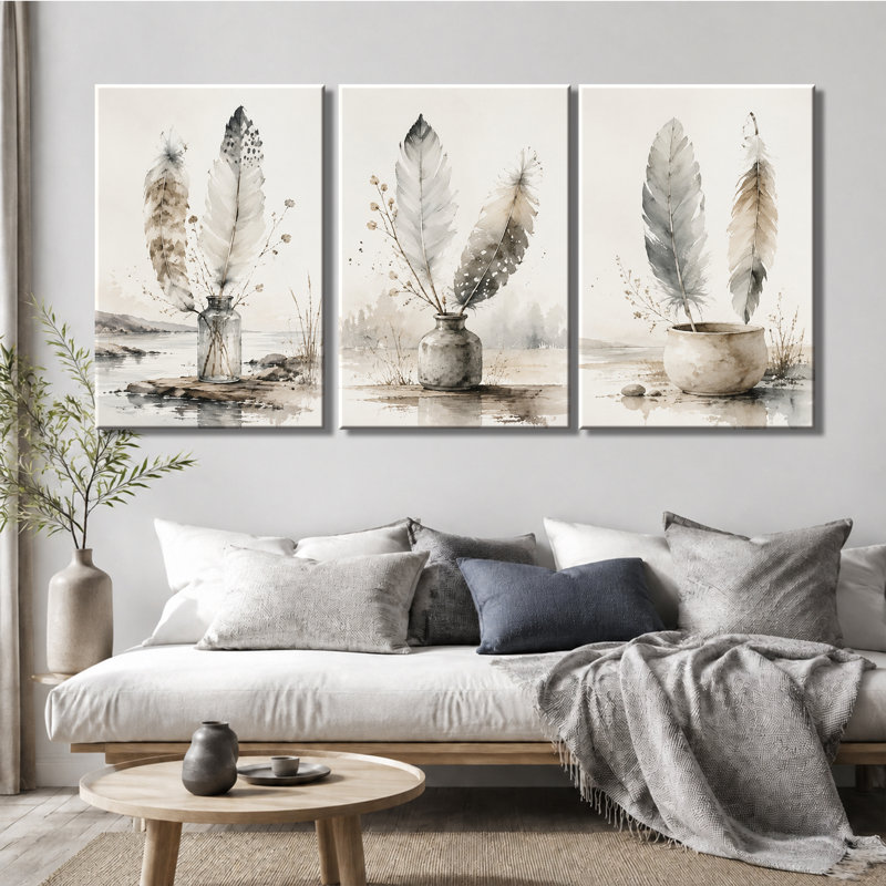 Reproduction d'art sur toile 3 panneaux, 20 * 30 pouces * 3