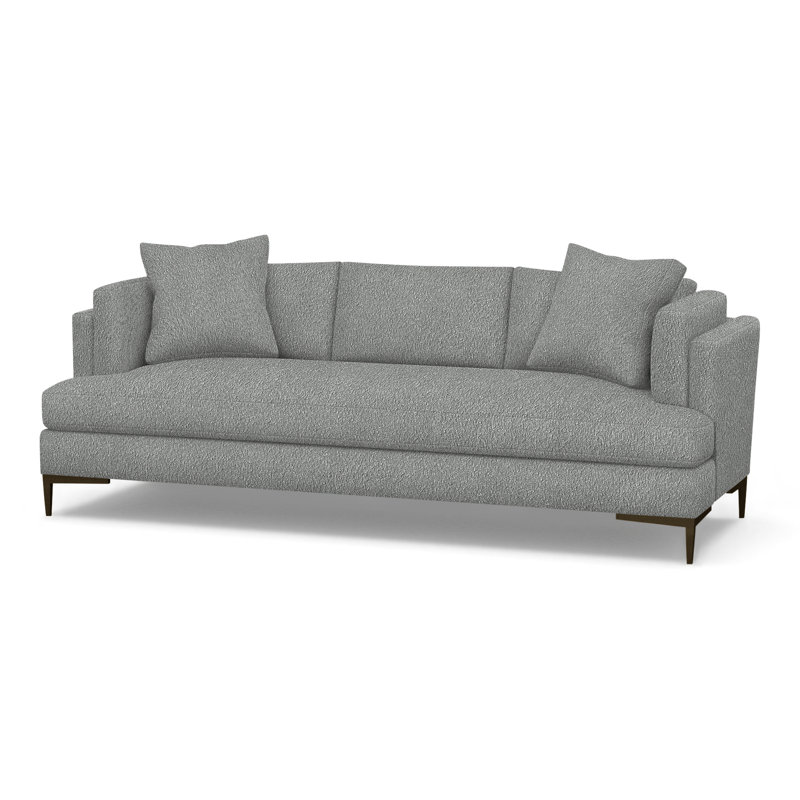 Aiden Upholstered 90.5'' Sofa, Antique Bronze, Rise Smoke (Performance fabric) 1357-93
