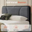 Lit plateforme capitonné en velours Dorrough-1298385650-1308040330