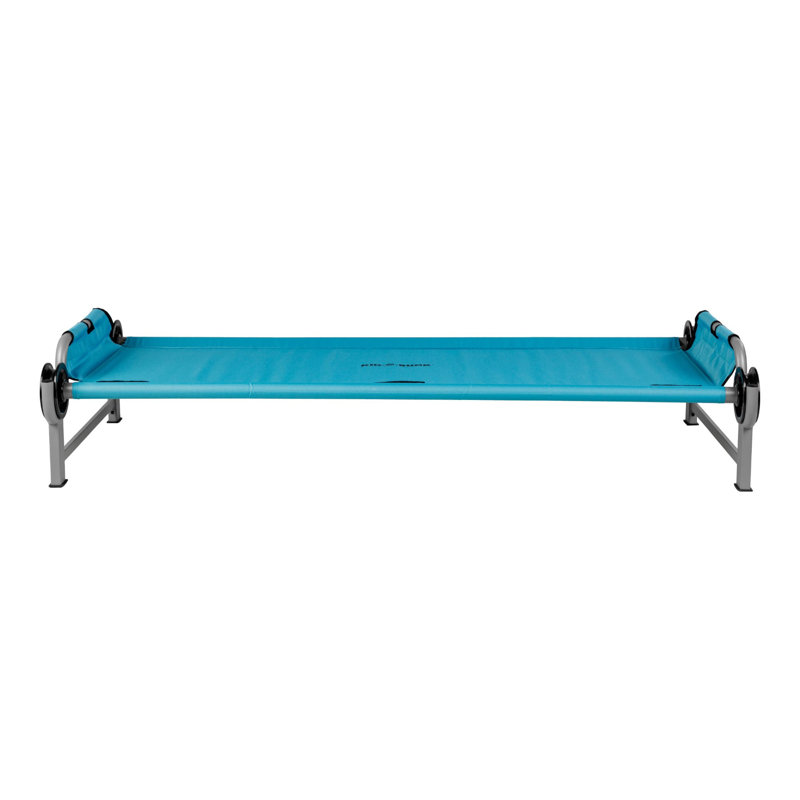 Lit simple pour enfant Disc-O-Bed, lit superposé portatif avec sac de transport, bleu sarcelle
