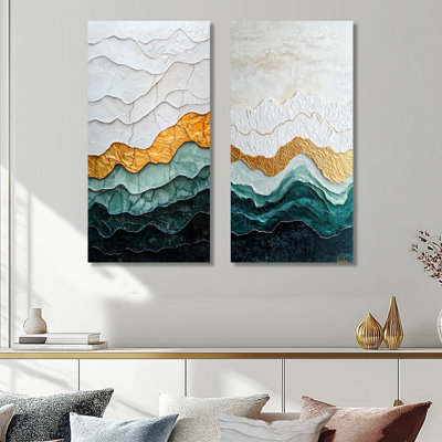 «Ethereal Dream of Abstract Wave Collage I - Modern Abstract», reproduction d'art mural
