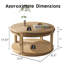 Table basse ronde de 31,5 po avec pieds en bois massif Vespera-127298467