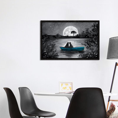Love In Boat Blue by P.D. Moreno - Painting on Canvas