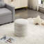Repose-pieds rond en velours doux-437449425