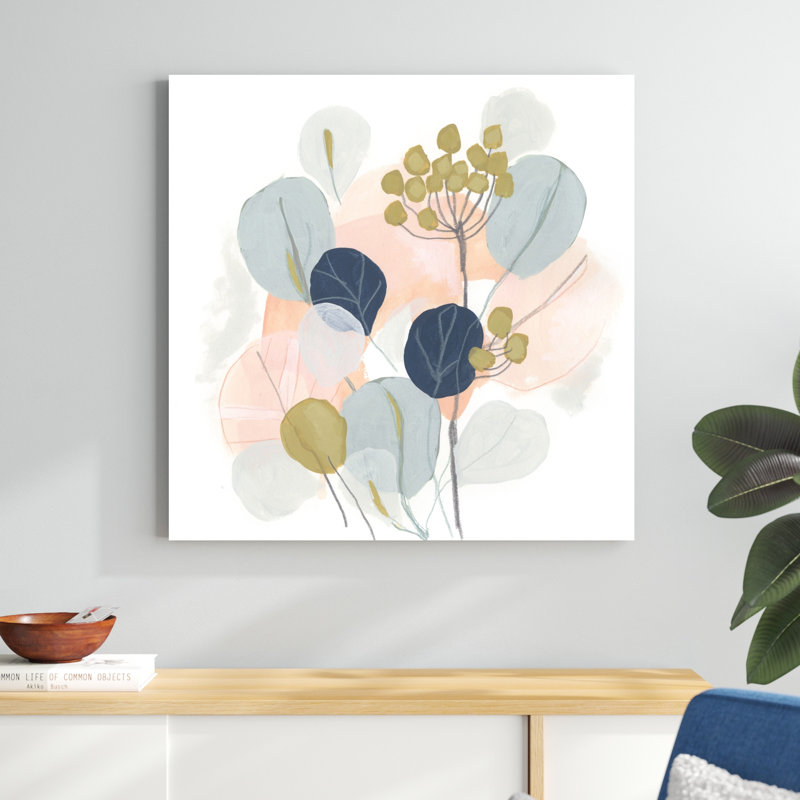 «Floral Mazurka IV» par June Erica Vess, reproduction d'art sur toile, H 36 po x l 36 po