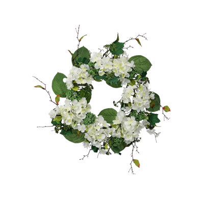 24" Garden Hydrangea Wreath