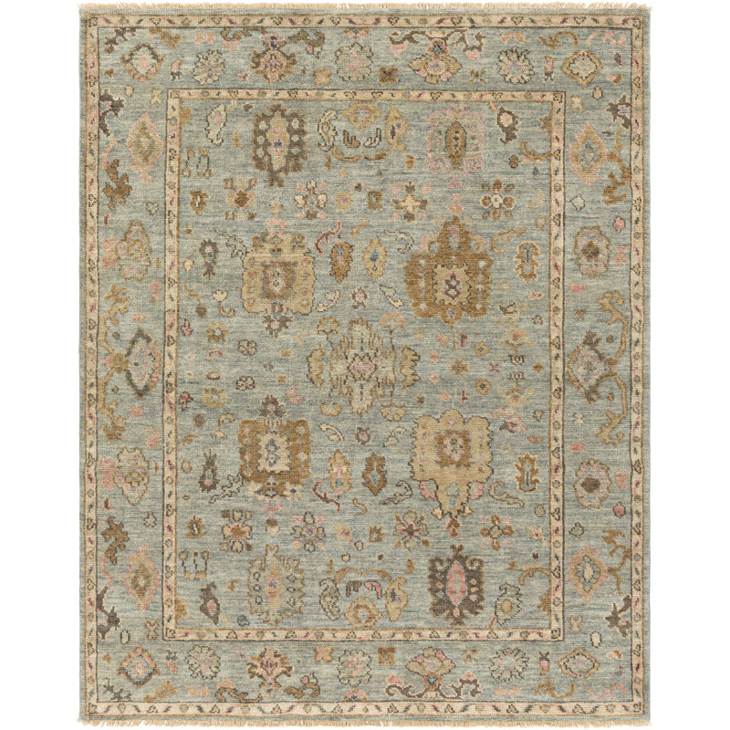 Tapis oriental en laine noué à la main Didimo, Rectangle 9 pi x 13 pi