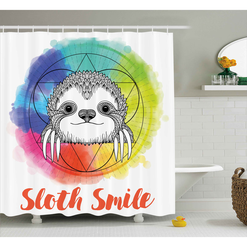 Estes Shower Curtain with Hooks Included, 69" W x 75" L
