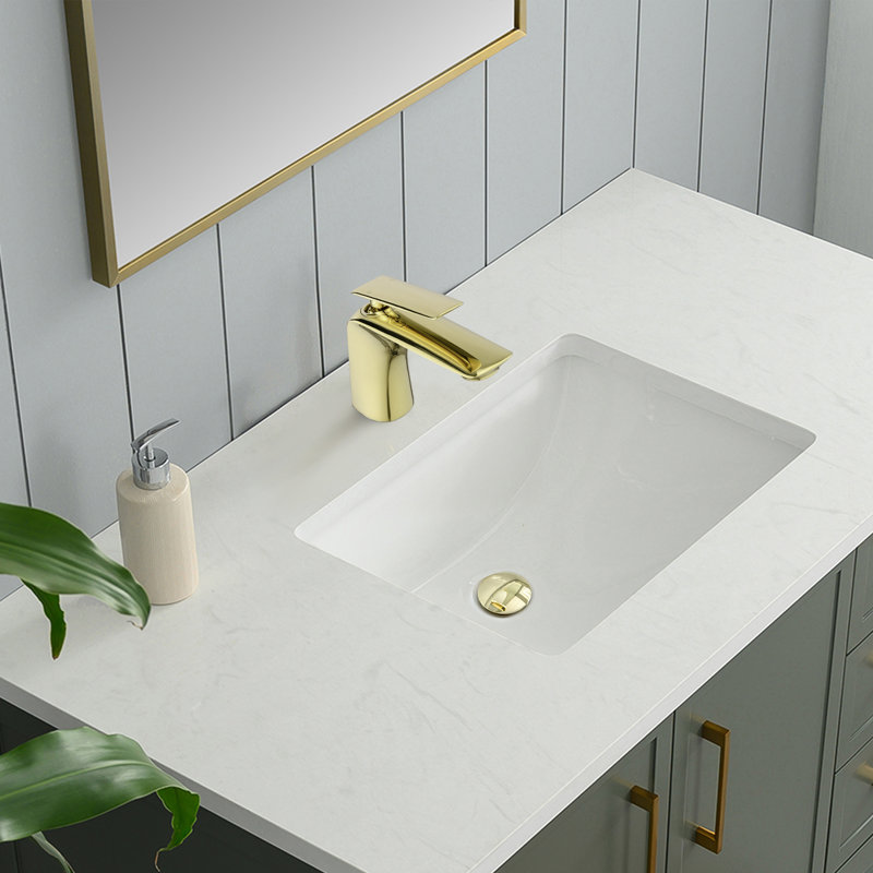 Single-Hole Bathroom Faucet, Zircon Gold
