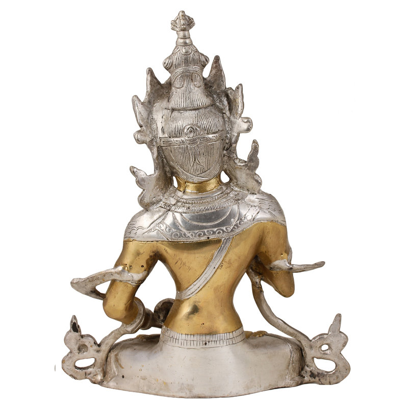 Figurine Vajrasattva assise, Argent / or