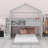 House Bunk Bed With Storage Staircase And Blackboard-847492932