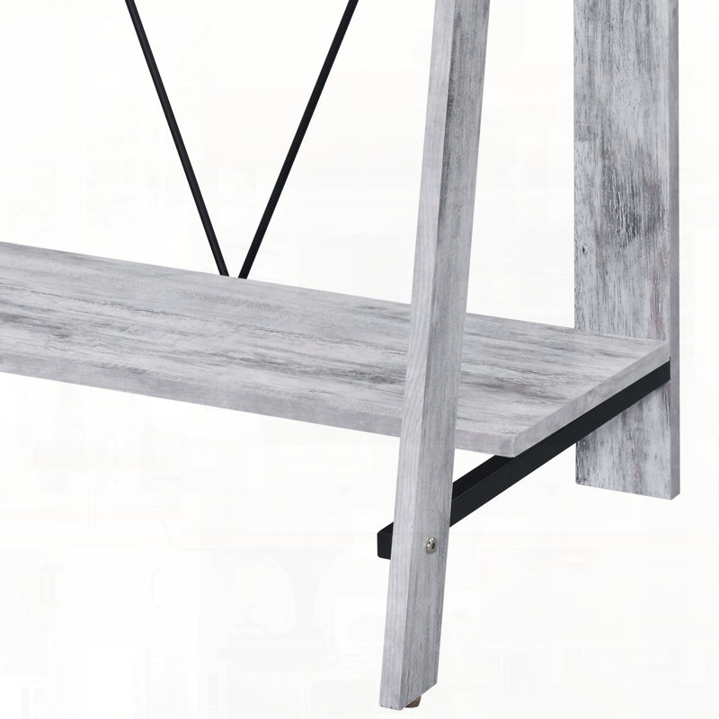 Bureau d'écriture avec espace pour les jambes confortable et fonction de rangement pratique, Blanc