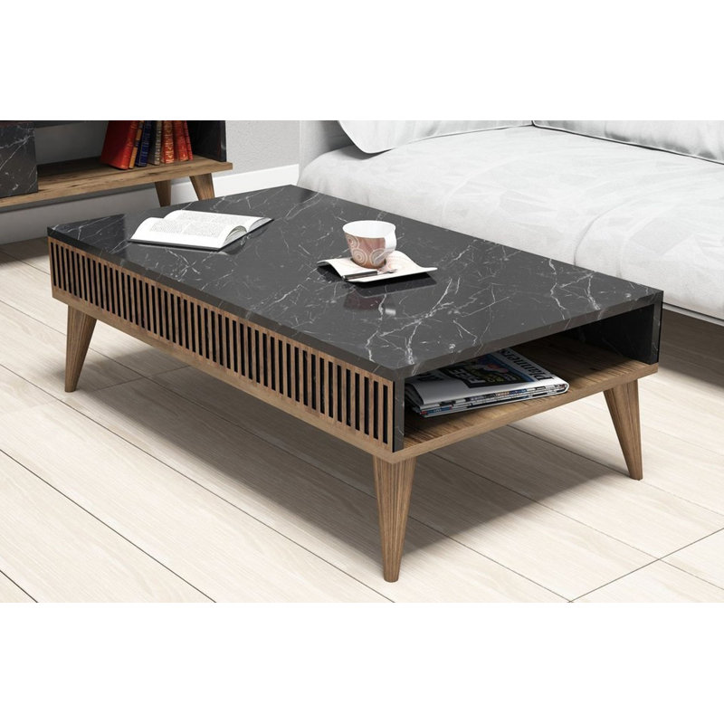 Table basse Milan, Marbre noir