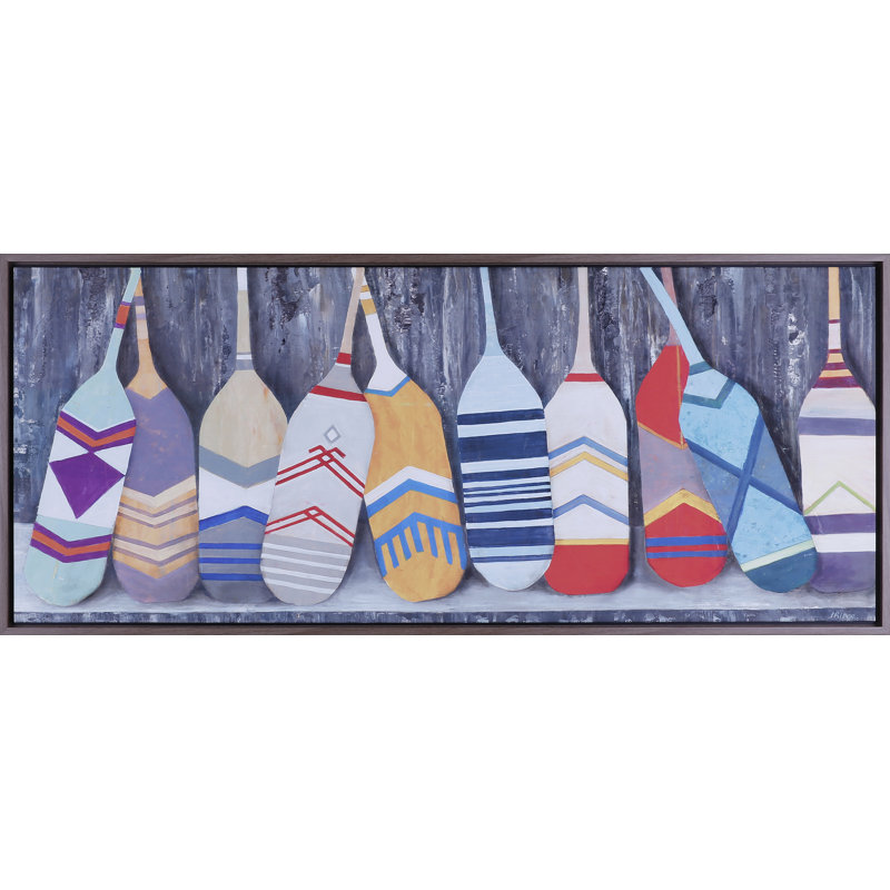 Paddle Family - Peinture sur toile encadrée