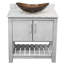Meuble-lavabo de 36 po avec comptoir en quartz moka et lavabo, quincaillerie-455797451
