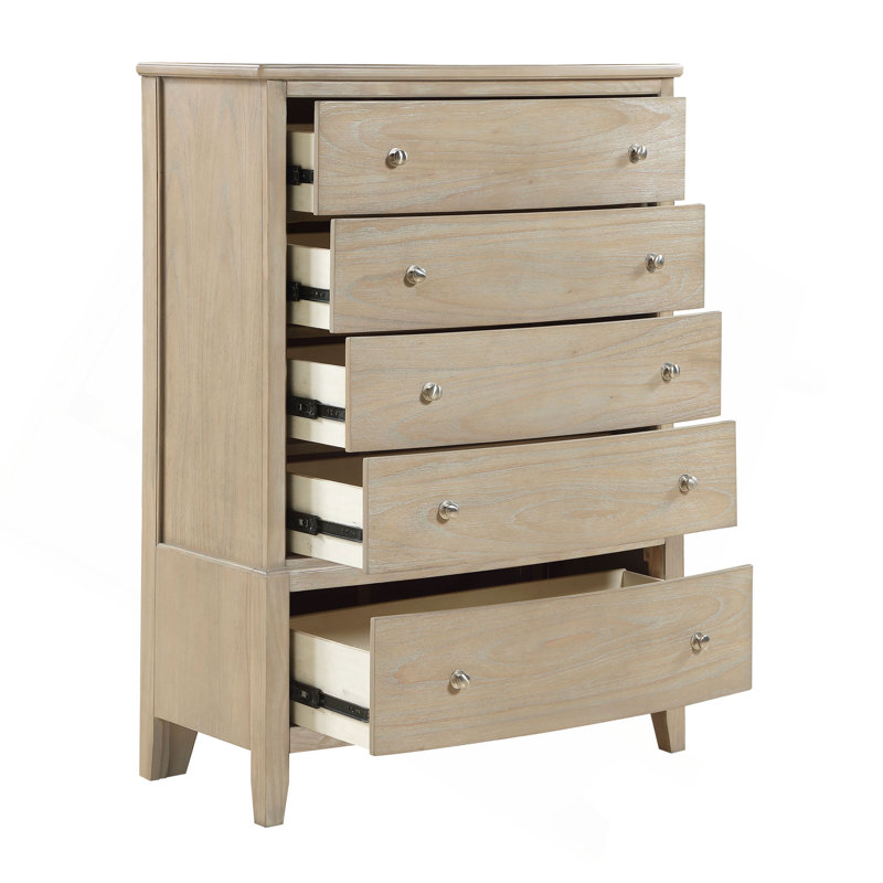 Mobilier de chambre à coucher classique à 5 tiroirs en bois de style campagnard robuste et durable