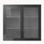 Armoire de rangement murale avec portes en verre et 2 tablettes réglables-896008205