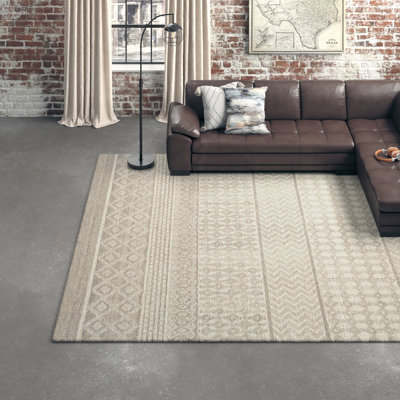 Abdera Geometric Hand-Tufted Wool Area Rug