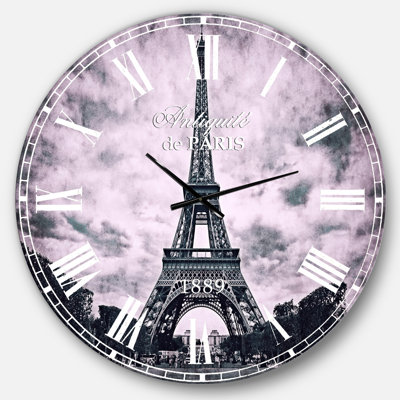 Vintage View of Paris France - French Country wall clock