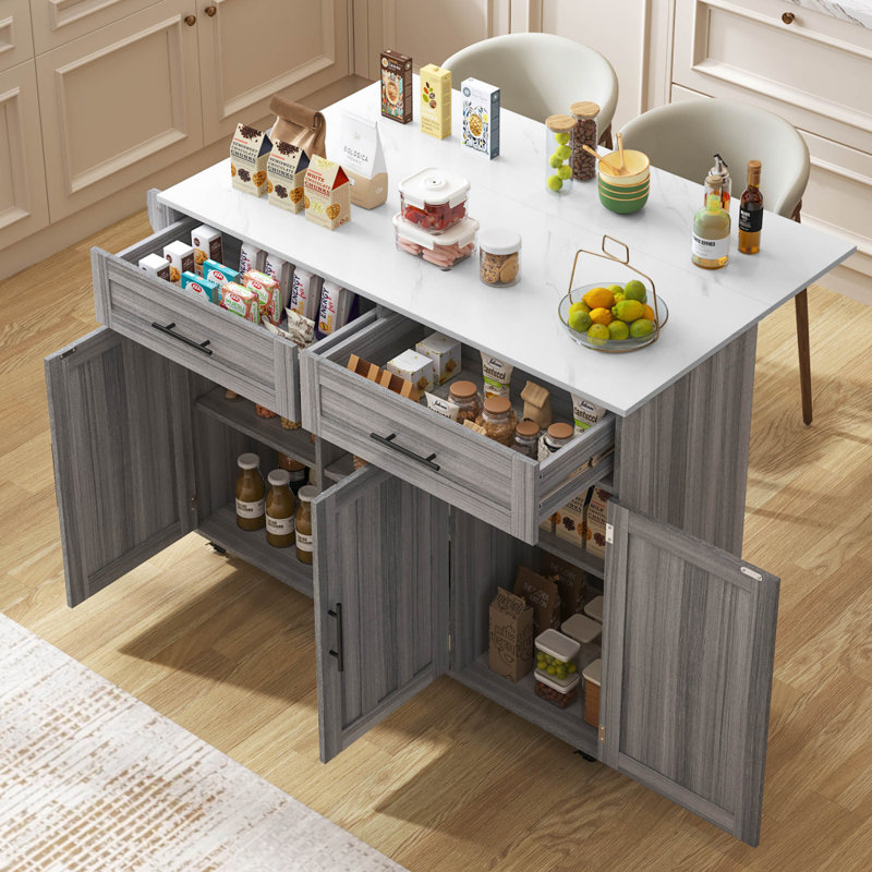 Kitchen Island, Grey
