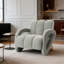 Fauteuil rembourré capitonné avec pieds en bois massif-1156260792
