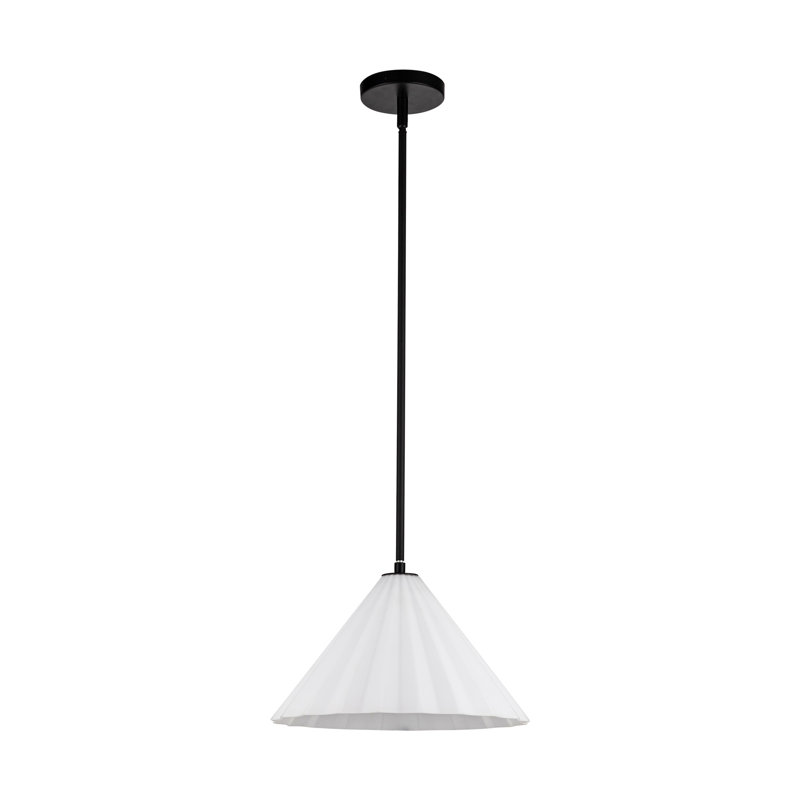 Luminaire suspendu moderne 14-en-1 Yuridia, H 8,25 po x l 13,62 po x P 13,62 po, Noir mat
