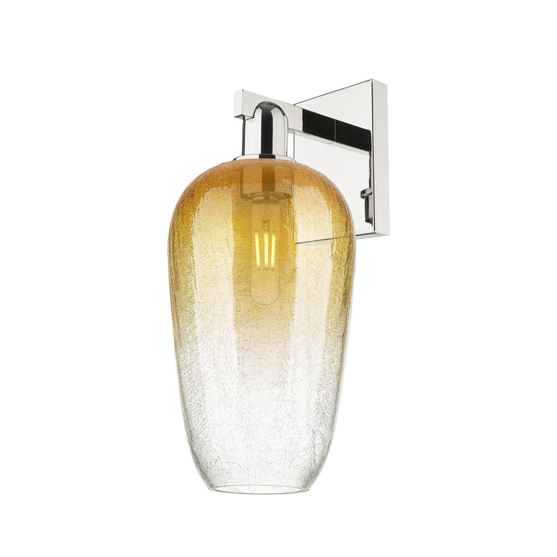 Kazmierski - Nickel satiné brossé - Applique murale, Clear / Polished Nickel